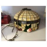 Large stained glass ceiling light - approx 15in