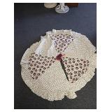 Reversible tree skirt and gingerbread and candy