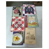 6 cookbooks. 2 are better homes and garden