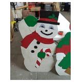 Pair of snowman yard ornaments approx 45"tall