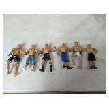 6 wrestling action figures