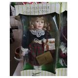 2 Seymour Mann porcelain doll with stand in boxes