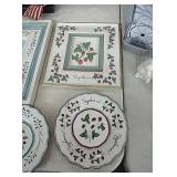 3 berry plates with 2 matching pictures