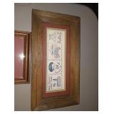 Two pictures with cloth napkins,placemats,