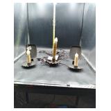 3 tin country style candles