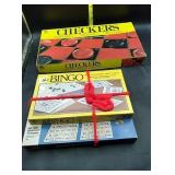 Checkers and bingo games