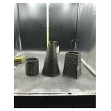 3 tin candle covers- appear to be new