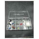 Storage container of necklace beads of different