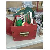 Decorative Christmas box with lid. full of