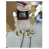 Pair of country decor candlesticks