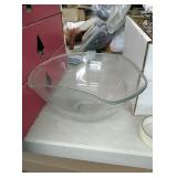 Two glass serving bowls