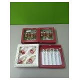 4 boxes of glass Christmas ornaments