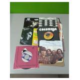 Stack of 45 records from various musicians in