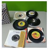 Group of 45 records from various singers in a