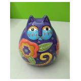 Laurel Burch cat figurines. Single one is fat