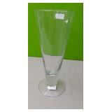 Clear 12" tall glass vase Crisa
