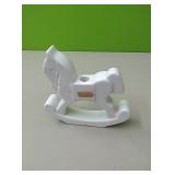 Biedermann white horse candle holder....west