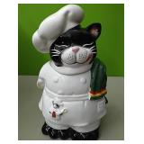 Cat chef cookie jar in box