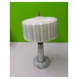 Vintage ArtDeco frosted glass lamp approx 12"tall