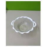 Moonstone opalescent Hobnail dish 7.5"