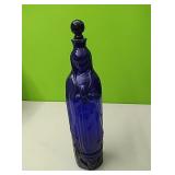 Vintage cobalt blue Madonna decanter......approx
