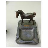 1 copper horse ashtray from Carlsbad Cavern and 1