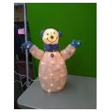 24" light up snowman w/earmuffs