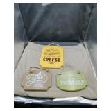 3 Pc Coffee Ceramic Plaques (Grasslands Road)