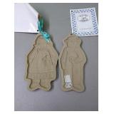 2 scarecrow Brown Bag Cookie Art molds from 1988