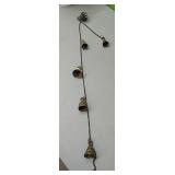 Etched brass bell wind chime