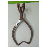 Vintage ice tongs approx 16" long