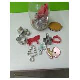 Jar of vintage cookie cutters