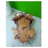 Cuckoo clock and weights. Is missing pendulum and