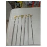 New set of stainless steel animal shish kabob