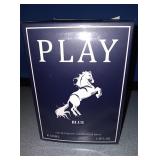 New bottle of Play Blue cologne