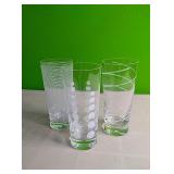 3 Mikasa glasses with different design on each