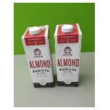2- 1qt cartons almond milk barista blend dairy