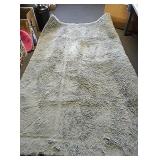 Super soft gray rug 7.5ft×5.5ft. Appears to have