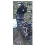 Scooter with parts. Gas tank project bike motor