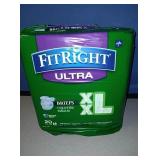 Fit Right Ultra size XXL adult diapers with tabs.