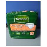 Depends with tabs size s/m 20 count