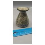 Signed Miniature Stoneware glazed vase spitoon