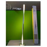 New Helix LED floor Lamp platinum silver color.