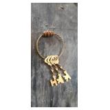 Wall decor key ring. Brass coloring