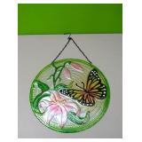 Butterfly and flower sun catcher.....12"