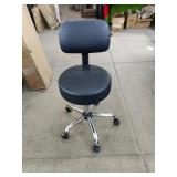 New Roll Around Office Stool with Back has