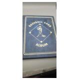Baseball card album about 180 various cards