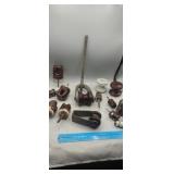 Vintage lot of BROWN PORCELAIN CERAMIC INSULATOR