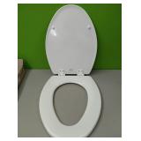 Enameled wood-easy clean- off white elongated