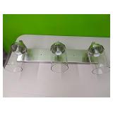 New 3 light vanity light with glass